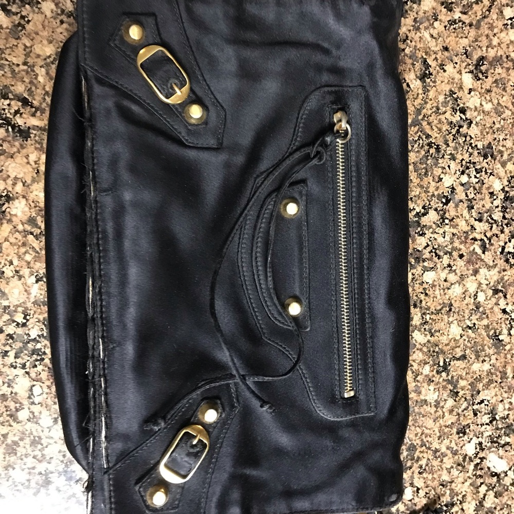 Vintage Authentic Satin Balenciaga Clutch.